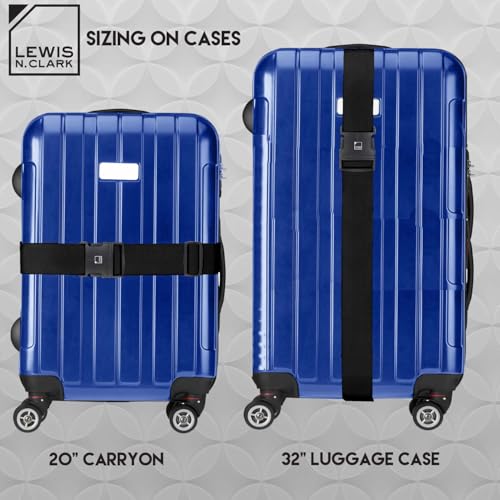 Lewis N. Clark Quick Release Luggage Belt: Add a Bag Adjustable Tie Down Straps for Luggage Security - Black - color: Black