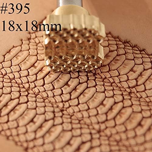 DandS ltd Snake Leather Stamp Tool, Professional Steel Craft Tool for Leatherworking, Embossing, Carving & Stamping Leather Projects, Belts Wallets & DIY Projects Compatible with Mallet #395 - color: Snake skin 0.7" x 0.7"