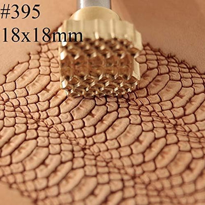 DandS ltd Snake Leather Stamp Tool, Professional Steel Craft Tool for Leatherworking, Embossing, Carving & Stamping Leather Projects, Belts Wallets & DIY Projects Compatible with Mallet #395 - color: Snake skin 0.7" x 0.7"