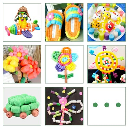 LOLYSIC 2000 Pcs Magic Foam Crafts, Arts and Crafts Magic Foam Corn Craft Kit Bulk Building Blocks Model Valentines Gifts DIY Creativity Supplies