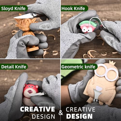 IMYMEE Wood Whittling Kit for Beginners-Complete Whittling Set with 4pcs Wood Carving Knives & 8pcs Basswood Wood Blocks-Perfect Wood Carving Kit Set-Includes Wood Carving Tools for Adults and Kids - color: SET1
