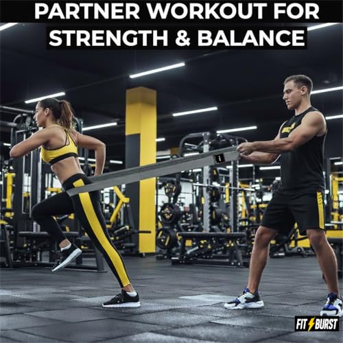 76-Inch Fabric Resistance Band for Full Body Workouts, Wide Non-Slip 120 LB - color: Gray