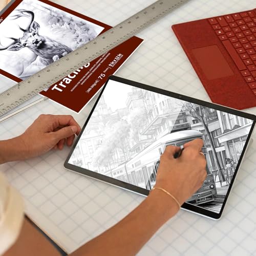 Crehatos 9" x 12" Tracing Paper, Translucent Tracing Pad, 75 Sheets | 38lb/60gsm Vellum Art Paper for Drawing, Sketching, Overlays - size: 9" x 12" (75 Sheet)