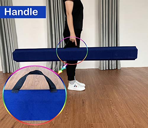 Marfula 6 FT / 8 FT / 9 FT Folding Gymnastics Beam Foam Balance Floor Beam - color: Blue, size: 6 Ft