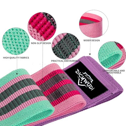 DICYWUDI Pilates Essentials Kit for Home Women, Pilates Equipment for Workouts, 6 Fabric Resistance Bands, 12 Inch Magic Circle Yoga Ring, Mini Exercise Ball, Great Exercise Equipment - color: 8pcs Pink set
