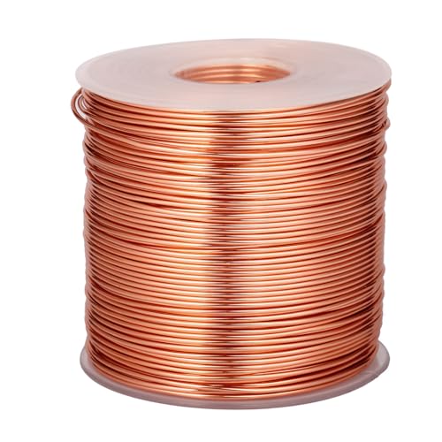 18 Gauge Aluminum Wire for Craft 328FT Copper Bendable Aluminum Wire Bulk | 1mm Flexible Aluminum Armature Crafting Wire Roll for Sculpting DIY Jewelry Making - color: Copper, size: 18 Gauge