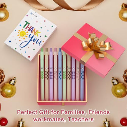 Gel Pens, Nurse Gifts,0.7mm Fine Point Black ballpoint pen,Aesthetic Cute Office School Supplies Gifts for Women Men, High-End Series for Journaling Note Taking(10 Pcs Black Ink-Geometric shaft pens) - color: 10 Pcs Geometric shaft pen-Black Ink-0.7mm