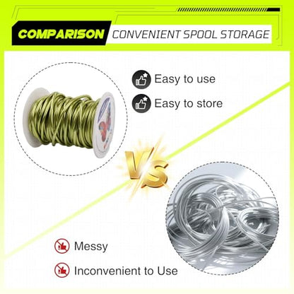 Aluminum Craft Wire,8 Gauge (3mm) Fluorescent Green Bendable Wire,32 Feet Continuous Roll for Jewelry Making,Sculpting,Floral & Armature Projects - size: 8 Gauge 32FT, style: Fluorescent Green