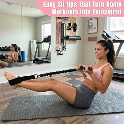 Pedal Resistance Band with Handle for Home Workout Core Fit