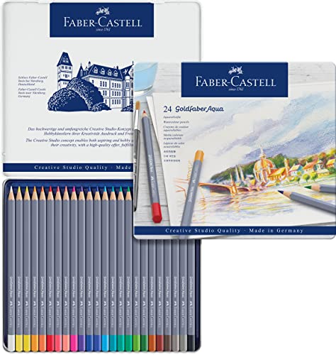 Faber-Castell Creative Studio Goldfaber Watercolor Pencils (24 Count) - size: 24 Count (Pack of 1)