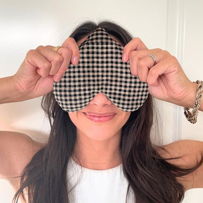Stillnus Weighted Heart Eye Pillow & Eye Mask – Gift for Women - style: Gingham
