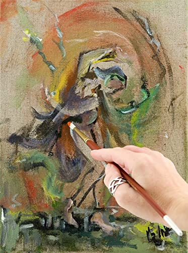 Senso Clear Primed Linen Stretched Canvas - Multi-Media Stretched Canvas for Oils, Acrylics, Pastels, & More! - 12x12 - size: 12"x12"