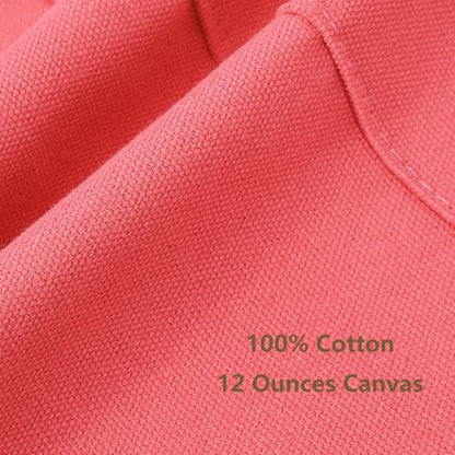 AFUN Chef Aprons for Women Men with Oversized Pockets, 12-Ounce Cotton Canvas Cross Back Water Repellent Apron (Pink) - color: Pink