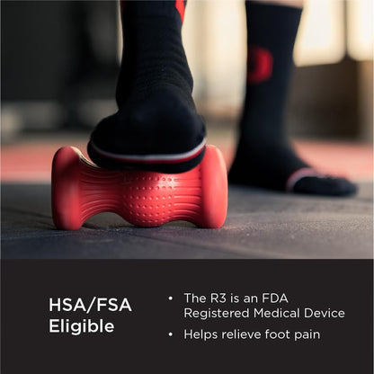 ROLL Recovery R3 (Rose Red) - Orthopedic Foot & Plantar Fascia Massage Roller - color: Rose Red