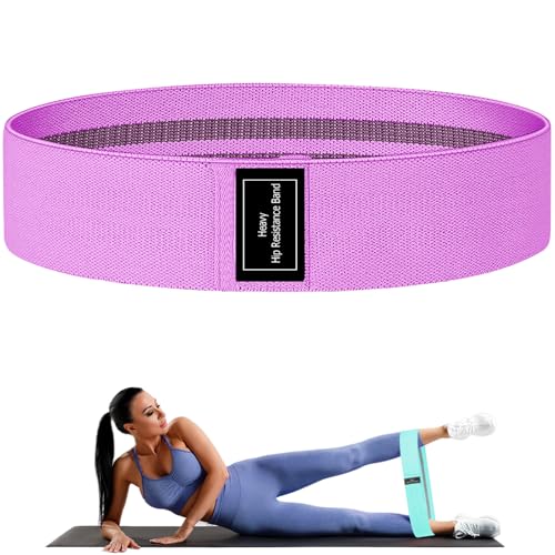 Resistance Bands, Fabric Workout Bands for Women & Men, Cloth Booty Resistance Loop Bands, Thick Squat Bands for Home Fitness, Gym, Yoga, Pilates for Butt Legs Thigh Hip Glute - color: Purple01