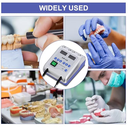 Dental Electric Wax Carver, Dual-Pen Wax Carving Pen Knife with 6 Wax Tips | Dual Digital Display, 122–392°F Adjustable Temperature, for Dental Lab Equipment, Dentist Waxing, Jewelry Wax Work & Modeling