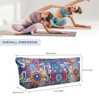 Yoga Mat Bag Yoga Mat Carrier with Shoes Compartment & Wet Pocket Pilates Bag with Zipper Pockets & Yoga Mat Holder Strap Yoga Bags and Carriers Fits All Your Stuff - color: Paisley