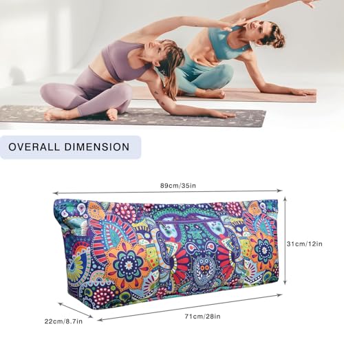 Yoga Mat Bag Yoga Mat Carrier with Shoes Compartment & Wet Pocket Pilates Bag with Zipper Pockets & Yoga Mat Holder Strap Yoga Bags and Carriers Fits All Your Stuff - color: Paisley