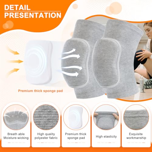 Volleyball Knee Pads for Girls Women Men Youth Kids Knees Protective - color: Gray, size: Small