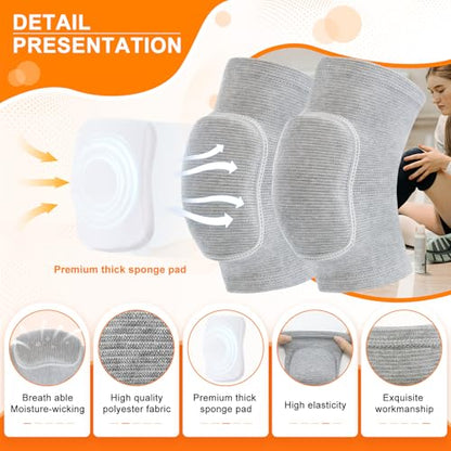 Volleyball Knee Pads for Girls Women Men Youth Kids Knees Protective - color: Gray, size: Medium