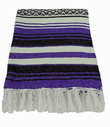 Kakaos Traditional Yoga Blanket. (Purple) - color: Purple