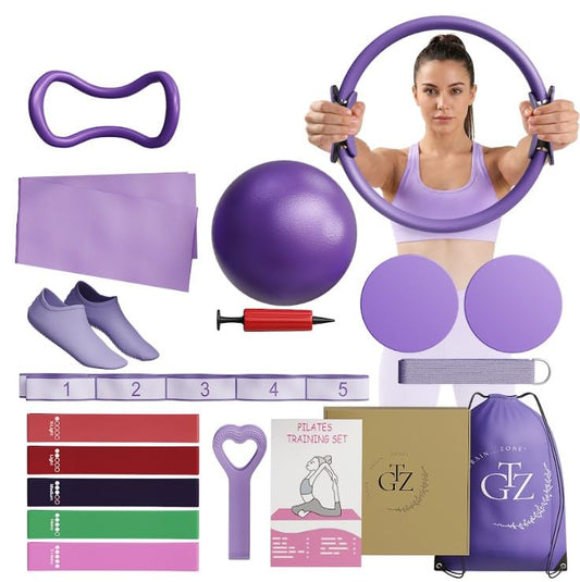 Pilates Equipment, Pilates Reformer, Home Pilates Kit - color: Purple