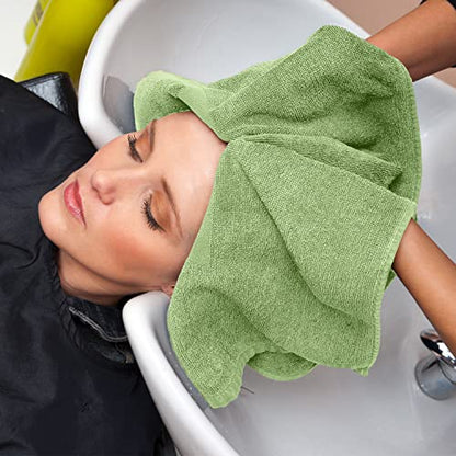 Utopia Towels Salon Towels, Pack of 24, 16x27 in, 100% Cotton, Sage Green - color: Sage Green, size: 24 Pack