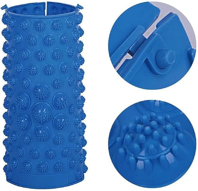 Foot Massage Mat Massage Pad Bathroom Mat Yoga Mat Outdoor Game 4PCS (Blue) - color: Blue-4pcs