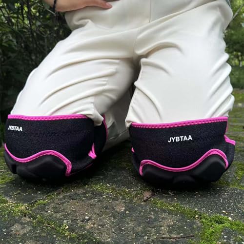 Men/Women Knee Pads, Adjustable Flexible Foam Padding, Rose Red L (1 Pair) - color: Bear Pink, size: Large