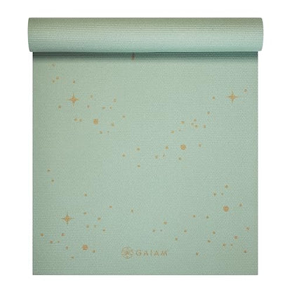 Gaiam Premium Yoga Mat, 6mm Thick Print Mat - color: Supernova SKY