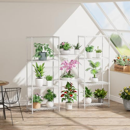 Golpart 5Tier Adjustable Storage Shelves Metal Wire Shelving Standing Shelf - color: White, size: 5-tier-12"Dx22"Wx59"H