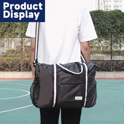 Arxus Carry On Travel Bag, Lightweight Foldable Packable Tote Bag 25L - color: Gray