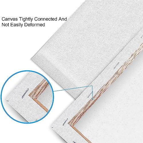 ESRICH 40Pack Stretched Canvas for Painting 8x10, Blank White Canvases for Painting - Primed Cotton, Art Canvases for Oil, Acrylic & Watercolor Paint. - size: 8x10in-40Pack