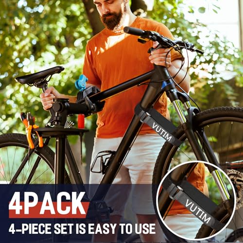 4PCS Bike Rack Strap, Bike Rack Accessory,Adjustable Wheel Securing Straps, Non-Slip Fixed Bike Wheel, Suitable for Camping Equipment, Yoga Mats, Binding Sport Bottle Bicycles, Curtains
