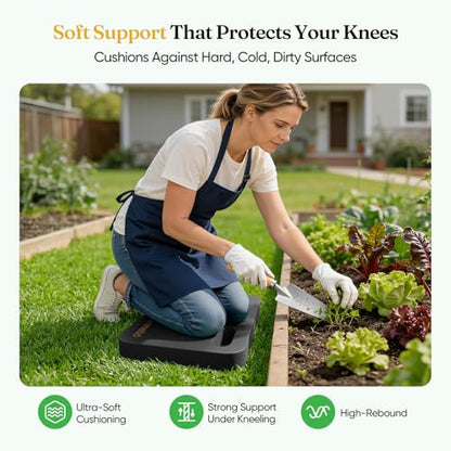 Grenebo 2-Pack Kneeling Pads, Extra Thick, 17.3 x 11 x 1.6 in, Black Pink - color: Black Pink