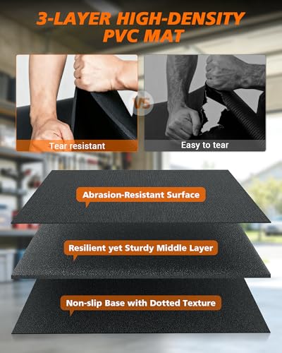 Rendpas Large Exercise Mat for Home Gym, 8mm Extra Thick Workout Mat - color: 9*6 FT Black