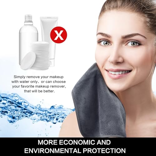 SINLAND Microfiber Facial Cloths Fast Drying Washcloth 12inch x 12inch Grey 6 pack … - color: Grey, size: 1 Count (Pack of 6)
