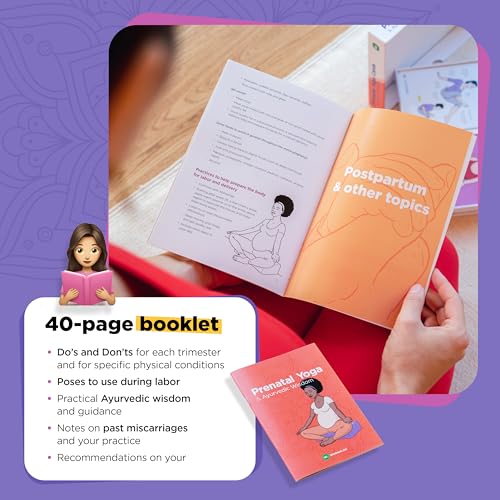WorkoutLabs Prenatal Yoga & Ayurveda Cards – Healthy and Conscious Pregnancy Guide with Ancient Wisdom in a Modern Way · Premium Cards and Book Set for Pregnant Women and Prenatal Yoga Teachers