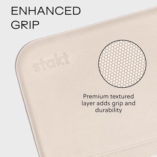 Stakt Foldable Yoga Mat Pro - Non Slip 2 in 1 Fitness Exercise Mat - color: Dune