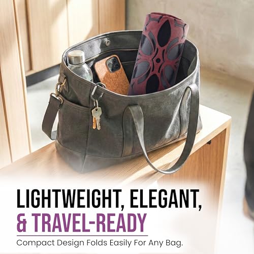 Clever Yoga Hot Yoga Mat Towel – Non-Slip Grip for Hot Yoga, Sweat Absorbent, Honeycomb Silicone Grip, Stays Flat – Ideal for Pilates, Travel, Washable & Lightweight - Burgundy - color: Burgundy