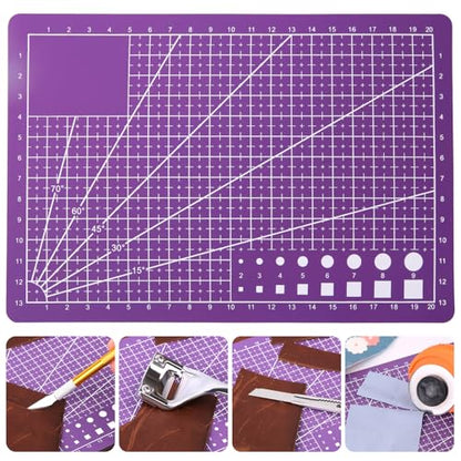 LOKUNN A5 Self Healing Cutting Mat Rotating Cutting Mats for Quilting | 8.5in×6in Small Cutting Mat Double Sided Craft Cutting Mats for Crafts for Scrapbooking, Quilting, Fabric, Sewing Projects