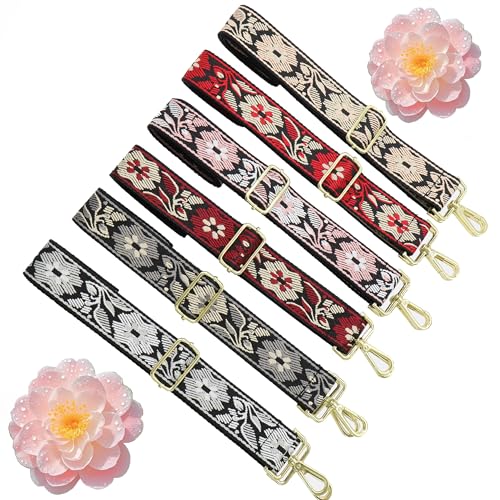 1.5" Wide Purse Strap Adjustable Replacement Gold Hardware Long Crossbody Bag Strap for Thick Shoulder Bags Canvas Handbags Straps - color: Gold Hardware-Gary