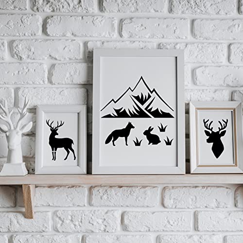 80 Pcs 3 x 3 Inch Stencils for Painting on Wood, Reusable Farm & Animal Plastic Stencils DIY Craft Paint Template Set for Wall Home Decor - style: Animal