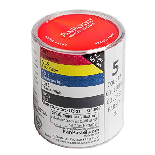 PanPastel Artist Pastels by GOLDEN, Starter Painting Set, 5 Color, Professional Artist Pastels, Unique Pan Format (cake-like) - color: Multicolor, style: Modern Artistic Studio