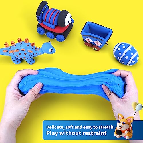 ifergoo 100g Blue Air Dry Clay, 3.5oz DIY Creative Modeling Clay for Kids | Refill Foam Magic Clay for School Art & Craft Project, Slime Supplies, Ultra-light & Soft, Gift for Age 3-12 Boys & Girls - color: Blue/100g