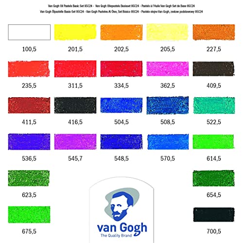 Vangogh Oil Pastels, General Selection, 24 Count