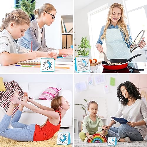 60-Minute Visual Timer for Kids, Management Classroom Timer, Blue | Classroom, Home Edition Study Visual Timer - Silent Countdown Timer for Toddlers, Kids, Teachers and Adults - color: Blue