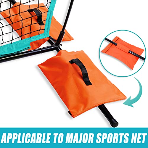 VISEMAN 4PCS Sports Net Sandbags, Weighted Anchor Bags for Baseball & Golf Nets,Soccer Goals, Hockey Nets - style: Orange×4PCS