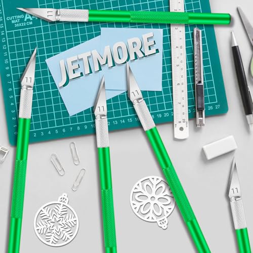 Exacto Knife, 10 Pack Exacto Knife Set, Craft Knives with Sharp Blades, Precision Knife for Paper, Vinyl, Cardstock, Stencil, Scrapbooking, Model Making, Creative DIY Art Projects (Green) - color: Grenn, size: 10 Pack