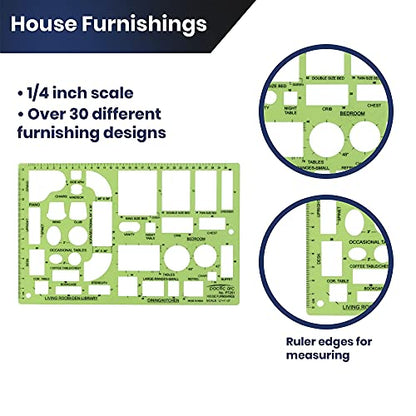 Pacific Arc House Furnishing Template Guide, with Beds, Tables, Couches, Chairs, and Other Furnishings - style: House Furnishing
